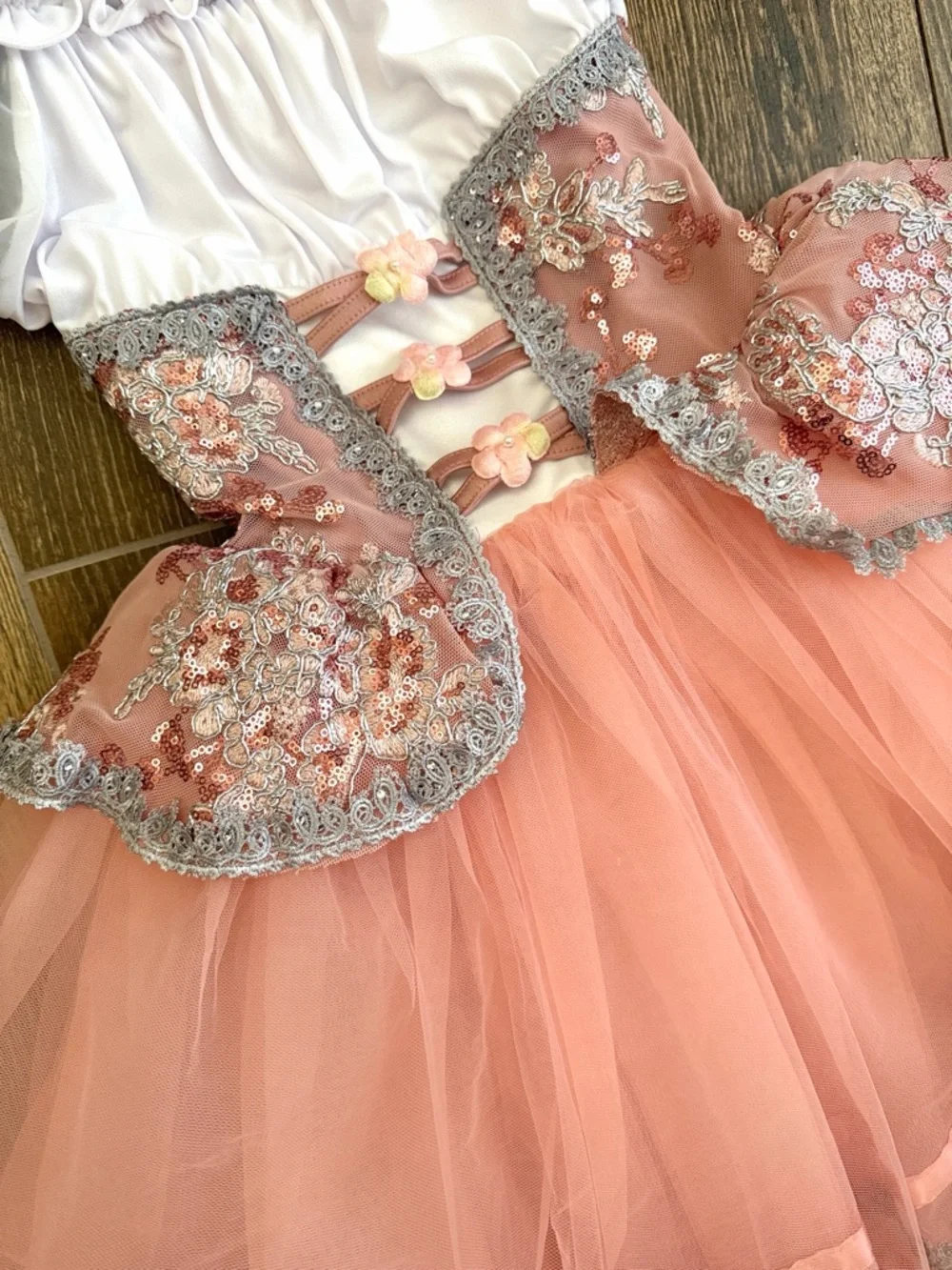 Weissman Girls’ Blush Giselle Waltz Tutu Dance Costume—10/12